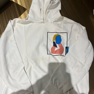 Mens Zara White Hoodie